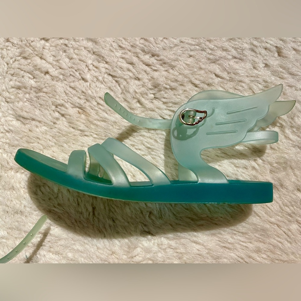 Turquoise Ancient Greek Sandals size 36 Ikaria jellies